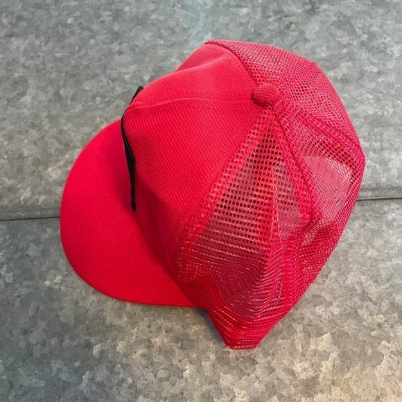 Vintage Safety Kleen Patch Snapback Trucker Hat Cap Red USA Made Mesh 90s Y2K - Picture 4 of 9